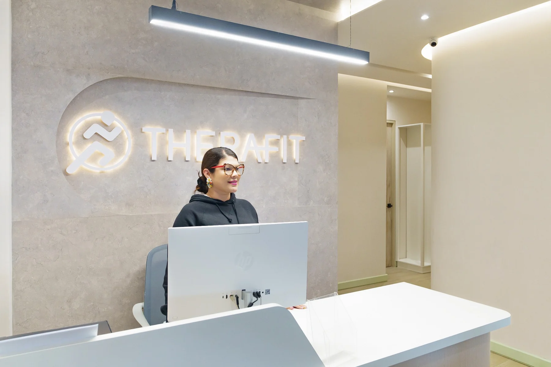 Área de recepción de Therafit en City Plaza
